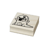 Schattige boze dinosaurus cartoon rubberstempel (Stempel)