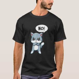 Schattige Boze Verklaring Kat T-shirt