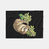 Schattige Braziliaans luiaardkostuum voor volwasse Fleece Deken (Voorkant (Horizontaal))