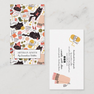 Schattige breiwerk en breiinstructie visitekaartje