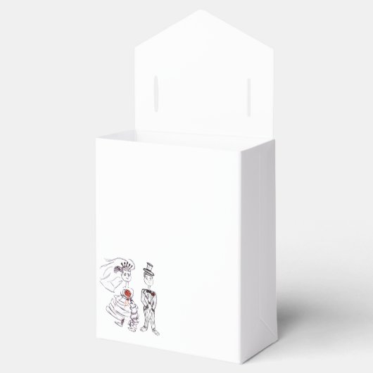 Schattige bride en bruom bedankdoosjes (Geopend)