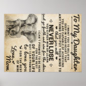 Schattige brief aan de dochter | Lovely Gift Poster (Voorkant)