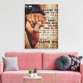 Schattige brief aan vrouw, liefdevol cadeau, canvas afdruk (Insitu (Woonkamer))