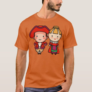 Schattige Brits Victoriaans Era Koppel in Traditio T-shirt