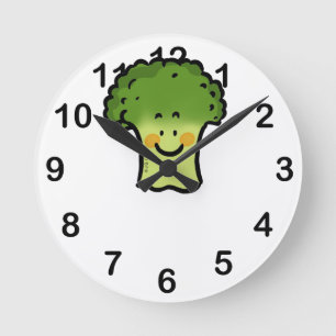 schattige broccoli ronde klok