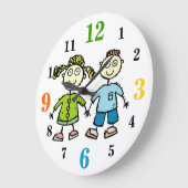 Schattige broeder en zuster Kinder trekkast Grote Klok (Hoek)