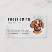 Schattige Brown Doggy | dierentrainer Visitekaartje (Voorkant)