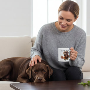 Schattige Browns 'Morning Tea met mijn Labrador' M Koffiemok