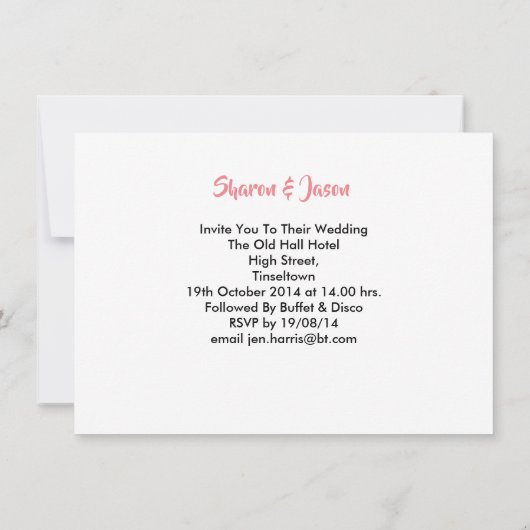 Schattige bruid en bruidegom Schots bruiloft thema Kaart (Achterkant)