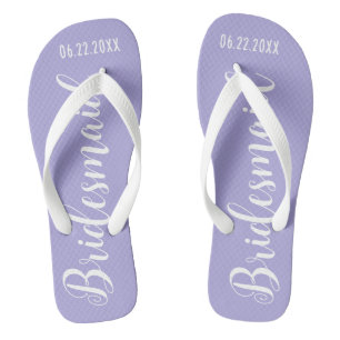 Schattige Bruidsmeisje Lavendel Paars Teenslippers