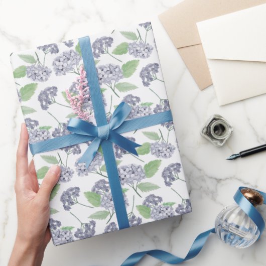 schattige bruiloft Garden party Hydrangea Cadeaupapier (Geschenken)