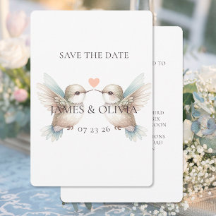Schattige bruiloft Hummingbird Save the Date