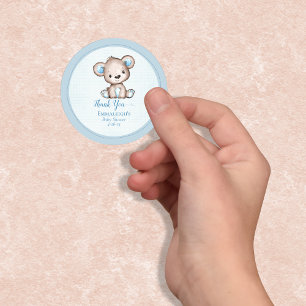 Schattige bruin Beer voor jongensgunst dank u Ronde Sticker