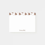 Schattige bruin en beige lieveheersbeestje en bloe post-it® notes (Voorkant)