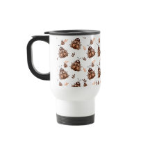 Schattige bruin en beige lieveheersbeestje en bloe