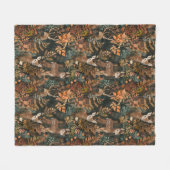 Schattige bruin hertenpatroon fleece deken (Voorkant (Horizontaal))