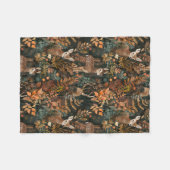 Schattige bruin hertenpatroon fleece deken (Voorkant (Horizontaal))