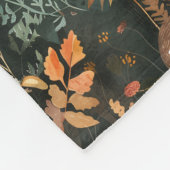 Schattige bruin hertenpatroon fleece deken (Hoek)