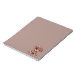 Schattige bruin puppy notitieblok