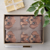 Schattige bruin puppy tissuepapier (Geschenk)