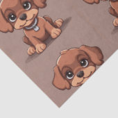 Schattige bruin puppy tissuepapier (Detail)