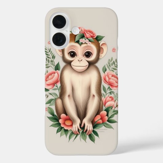 Schattige bruine aap  Case-Mate iPhone case (Achterkant)