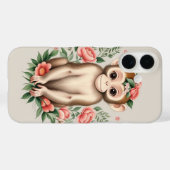 Schattige bruine aap  Case-Mate iPhone case (Achterkant (horizontaal))