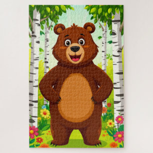 Schattige Bruine Beer Cartoon Legpuzzel