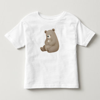 Schattige Bruine Beer met Madeliefje – Illustratie Kinder Shirts
