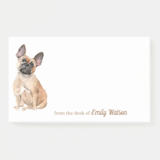 Schattige bruine Bulldog Post-it® Notes (Voorkant)
