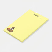 schattige bruine cartoon post-it® notes (Schuin)
