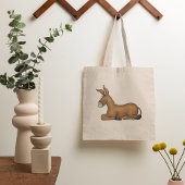 Schattige bruine Donkey-Canvas tas