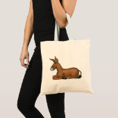 Schattige bruine Donkey-Canvas tas (Voorkant (product))