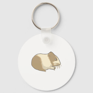 schattige bruine en witte hamster sleutelhanger