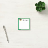 Schattige Bruine Hond Puppy Wees Dapper Met Potloo Post-it® Notes (Kantoor)