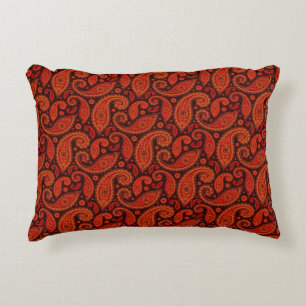 Schattige bruine spiraal paisley patronen decoratief kussen