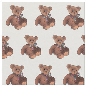 schattige bruine teddybeer stof