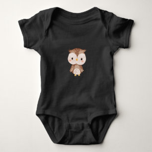 Schattige bruine uil romper