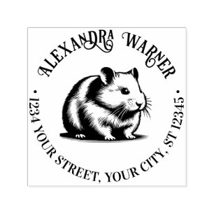 Schattige brutale hamsternaam retouradres  zelfinktende stempel