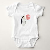 Schattige Bubble Gum Pinguïn Blaast Bubbel Romper (Voorkant)