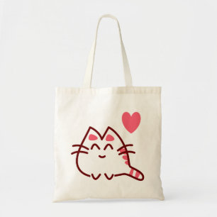 Schattige Bubble Kawaii Cat Tote Bag