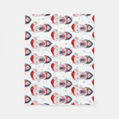 Schattige Bull Terrier Hond Kerst Patroon Fleece Deken (Voorkant)