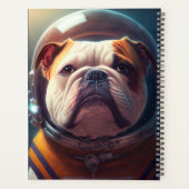 Schattige Bulldog Astronaut Planner (Achterkant)