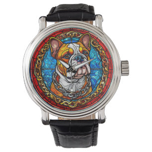 Schattige Bulldog Horloge