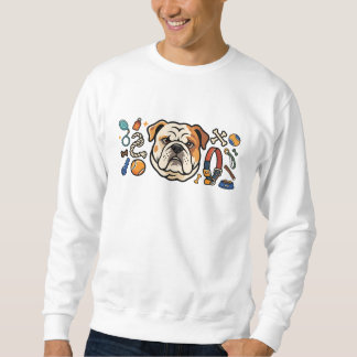 Schattige Bulldog met Illustratie van Honden Speel Trui