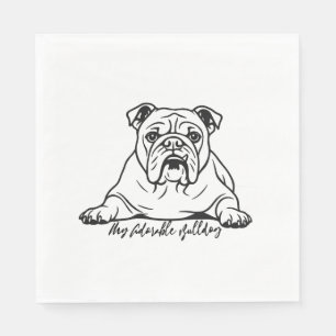 Schattige Bulldog Servet