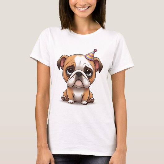 Schattige bulldog T-shirt (Voorkant)