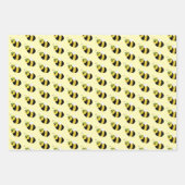 Schattige Bumble Bee Honeycomb Pattern Baby shower Inpakpapier Vel (Voorkant 2)