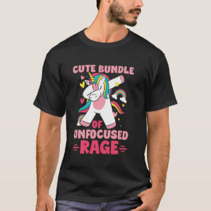 Schattige bundel van ongefocusseerde razernij Goth T-shirt