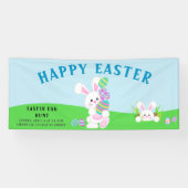 Schattige bunny Colorful Easter Hunt Banner (Horizontaal)